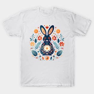 Scandinavian Folk Art Bunny T-Shirt